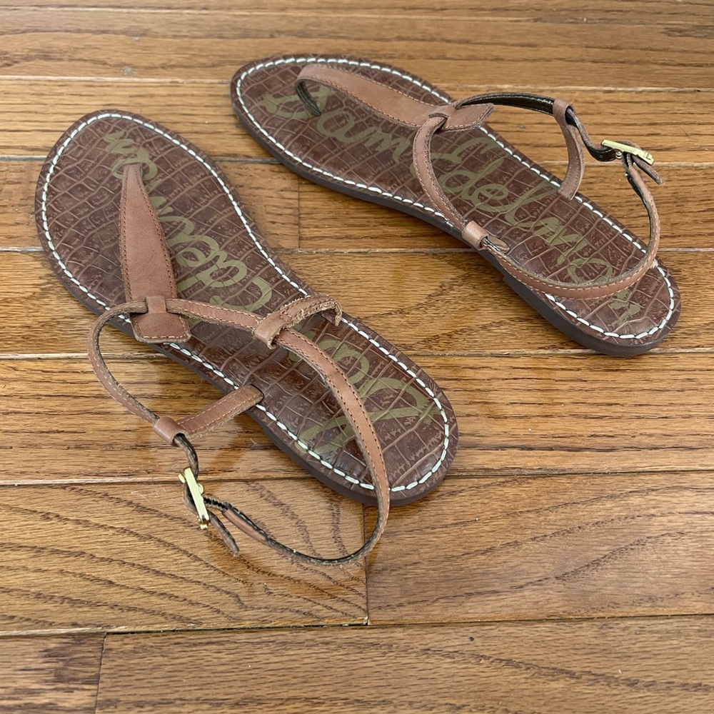 Sam Edelman Tan Gigi Leather Sandals